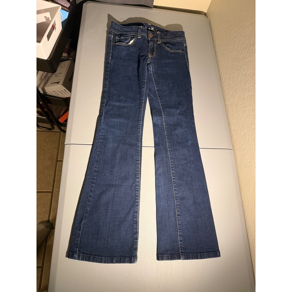 American Eagle Original Boot Super Stretch Dark Wash Jeans Womens 6 Regular - Picture 2 of 10